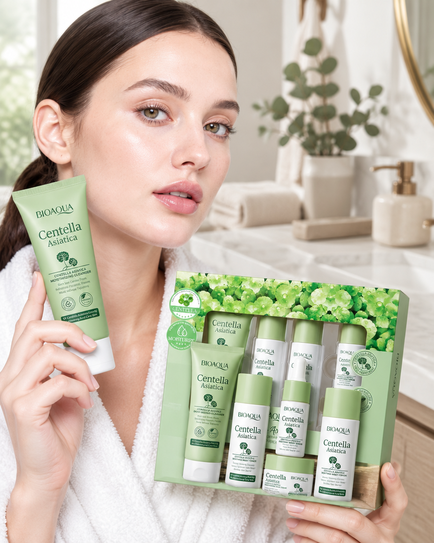 CentellaVera skincare set with facial care products