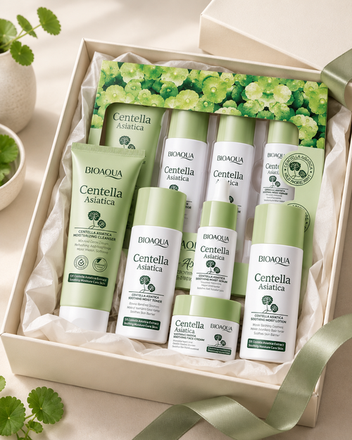 CentellaVera centella skincare set with cleanser serum and moisturizer