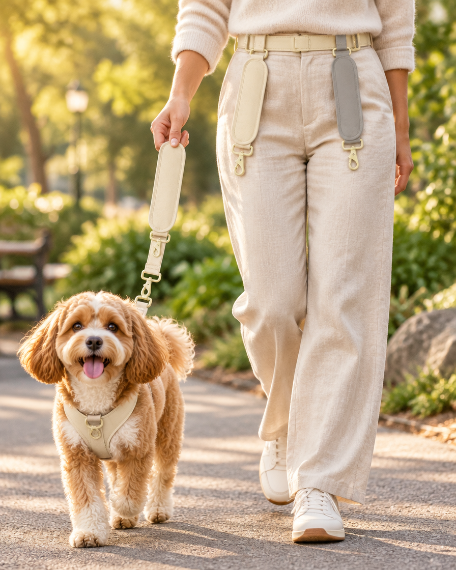 Pawlora pet outing belt for organized dog walks and outdoor activities