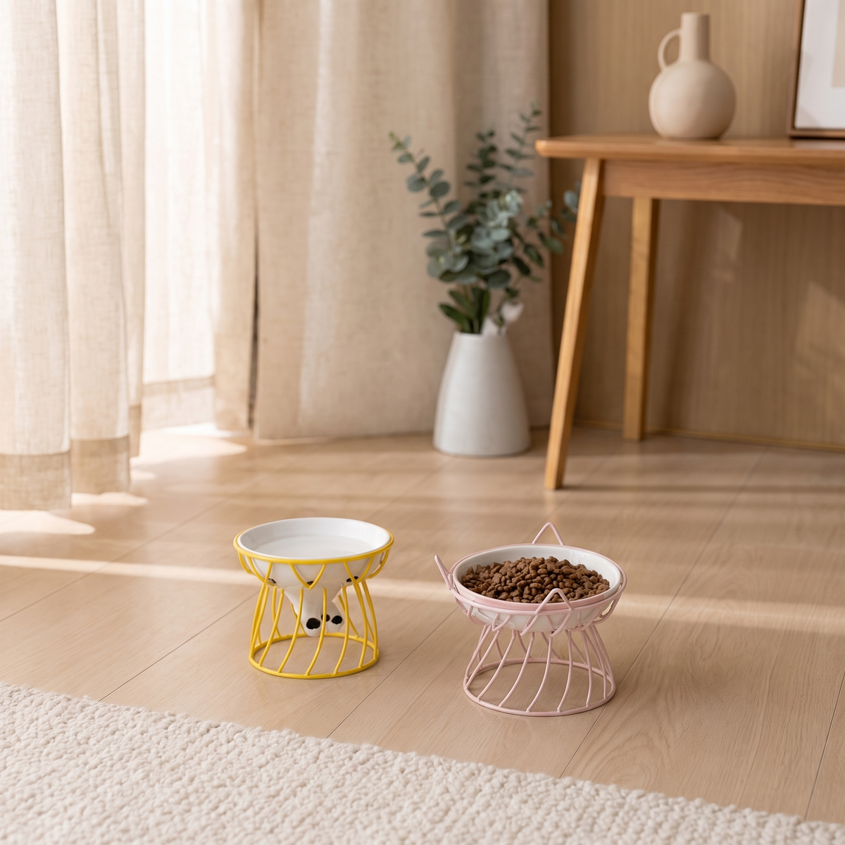 Elaris raised pet feeding bowl for dogs and cats