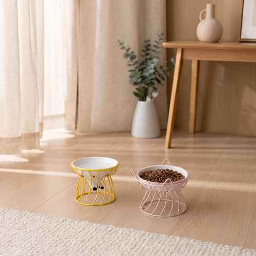 Elaris raised pet feeding bowl for dogs and cats